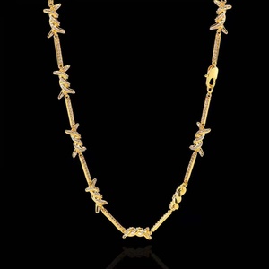 Collier tendance 2020 personnalisé en zircon cubain motif épine - Product Image 2