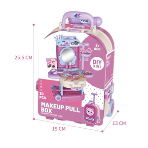 Jouets DIY 3 en 1 pour filles, jouets de coiffeuse princesse, jeux éducatifs, habillage, beauté, maquillage, table de coiffeuse pour enfants - Product Image 3