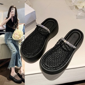 Sandalias de plataforma alta para <span class=keywords><strong>mujer</strong></span> de la marca ZA, malla ligera, punta cuadrada, aumento de altura sin cordones para caminar al aire libre en verano - Product Image 2