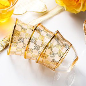 แก้ว<span class=keywords><strong>ชา</strong></span>แก้ว<span class=keywords><strong>ใส</strong></span>ลายนูนสี<span class=keywords><strong>ทอง</strong></span> แก้วกาแฟแก้ว<span class=keywords><strong>ใส</strong></span>แบบตุรกี แก้วน้ำขนาดเล็กทนความร้อนสำหรับกาแฟอาหรับ เอสเพรสโซ <span class=keywords><strong>ชา</strong></span> - Product Image 3