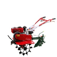 Kualitas Terbaik Harga Rendah 6.5hp-15hp DIESEL/Bensin Power Tiller Mesin Traktor Trailer Mini Rotary Tiller Di India