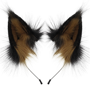 <span class=keywords><strong>Serre</strong></span>-tête en fourrure fait main avec oreilles <span class=keywords><strong>de</strong></span> <span class=keywords><strong>loup</strong></span> et <span class=keywords><strong>de</strong></span> renard, bandeau ajustable en peluche pour Halloween, cosplay, fête costumée, accessoire photo - Product Image 3
