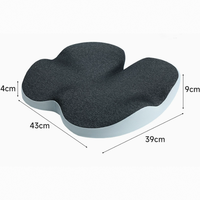 Coussin de siège ergonomique en forme de U antidérapant en velours avec mousse à mémoire de forme écologique personnalisable et antibactérien