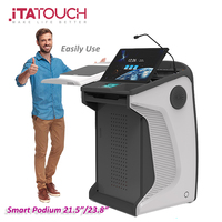 Podium numérique multimédia portable haute résolution à écran tactile capacitif, option OEM, pour l'éducation, les réunions en intérieur, les écoles, la gestion de graphiques et de texte