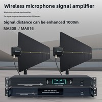 Amplificateur de signal de microphone sans fil UHF MA808/MA816 avec antenne directionnelle et support