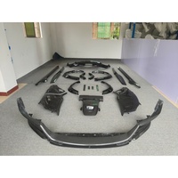 Kit de carrosserie en fibre de carbone sèche style OEM pour Ferrari Purosangue : lèvre avant, jupes latérales, diffuseur arrière, couvre-cabine et kit d'arches de roue