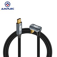 Câble USB Type-C vers Type-C 3A à charge rapide, en forme de U, à 90 degrés, tressé en nylon, USB 3.0 pour iPhone, ordinateur et téléphone portable