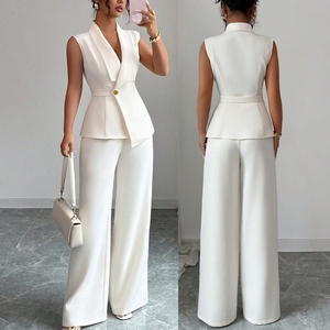 YDX1233 Completi Eleganti <span class=keywords><strong>da</strong></span> <span class=keywords><strong>Donna</strong></span> per <span class=keywords><strong>Ufficio</strong></span>, Set di Due Pezzi con Top e Pantaloni, <span class=keywords><strong>Abbigliamento</strong></span> Femminile alla Moda - Product Image 2