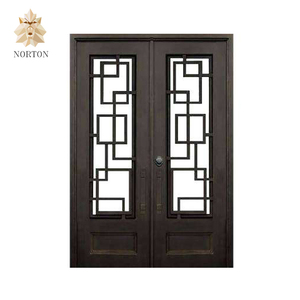 Modern Home Use Wrought Iron Entrance <strong>Door</strong> Beautiful Modern Cast Iron Gate Design NTIRG-004Y - Product Image 5