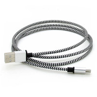 Câble de chargeur de téléphone Micro USB tressé en nylon en gros pour Android câble de données de charge rapide pour câble de données de téléphone portable