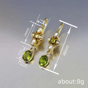 Pendientes de Princesa Estilo Barroco para Mujer, Joyería Elegante para la Noche - Product Image 4