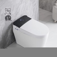 Toilettes intelligentes à chasse d'eau à capteur automatique Commode bidet de WC intelligente une pièce avec télécommande à bol allongé pour un fonctionnement automatique