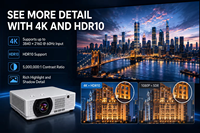 Projecteur laser 4K 8 000 lumens 3LCD Ultra HD haute luminosité pour grandes salles de conférence, musées et expositions