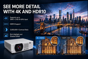 Projecteur laser 4K 8 000 lumens 3LCD <span class=keywords><strong>Ultra</strong></span> <span class=keywords><strong>HD</strong></span> haute luminosité pour grandes salles de conférence, musées et expositions - Product Image 3