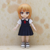 Vêtements de poupée BJD Ob11, 12 points, 11-17 cm, jupe tendance en tissu unie pour corps articulé, jouets unisexes