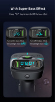 Reproductor MP3 para Auto BT con Doble USB-C y USB-A, Cargador Rápido para Auto, Kit de Manos Libres, Transmisor FM Inalámbrico para Auto
