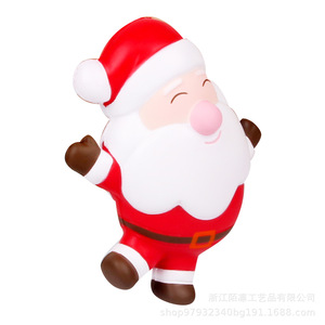 Figura de Papá Noel de Espuma PU, Juguete Antiestrés de 3.9 Pulgadas, Decoración Interior, Adorno Navideño - Product Image 4