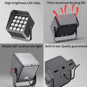 Éclairage de façade coloré DMX512 RGB, projecteurs muraux <span class=keywords><strong>LED</strong></span> en aluminium pour l'extérieur, bâtiments commerciaux, éclairage décoratif mural, projecteur <span class=keywords><strong>spot</strong></span> - Product Image 5