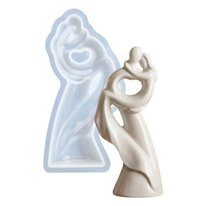 Stampo in Silicone per Gesso a Forma di Coppia Astratta 3D YS, Statuetta in Resina per Decorazione <span class=keywords><strong>Casa</strong></span>, Figurina di Coppia Abbracciata Maschio e Femmina - Product Image 4