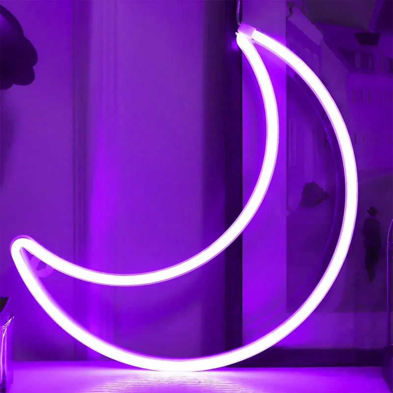 5v Art Blue Moon Led Leucht reklame Benutzer definiert Für Schlafzimmer Hochzeit Beschilderung Home Decoration Licht USB Batterie Acryl 3D Elektronisches Zeichen