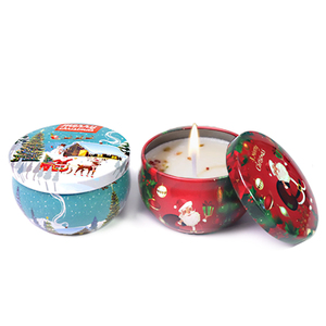 Bán Hàng Nóng Bán Buôn Sang Trọng Trang Trí Nội Thất Món Quà Giáng Sinh Nến Kim Loại Hộp Thơm Nến Quà Tặng Thiết Lập của 16 Rỗng Nến <span class=keywords><strong>Tin</strong></span> Container - Product Image 4