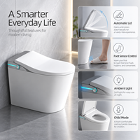 Toilet Pintar Otomatis Bidet Sensor Kaki Buka Tutup Otomatis Siram Otomatis Kursi Berpemanas Pengering Udara Hangat Mode Anak Remote Control