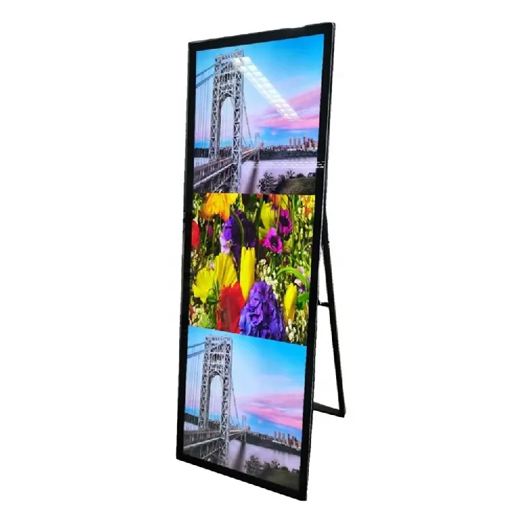 Thâm Quyến 75 Inch Máy Nghe Nhạc Quảng Cáo Lcd Kỹ Thuật Số Poster Đen Kéo Dài Bar Lcd Hiển Thị