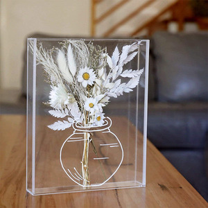 Fld — boîte à ombre 6x8 à cadre acrylique, cadre <span class=keywords><strong>Photo</strong></span>, bricolage, présentoir de table, boîte à mémoire transparente pour fleurs séchées, décor de chambre d'enfants - Product Image 3