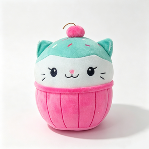 Customized Pink cupcake <b>cat</b> <b>plush</b> with mint frosting,<b>Cat</b> <b>plush</b> with sprinkled frosting,Round cupcake <b>cat</b> stuffed animal - Product Image 3