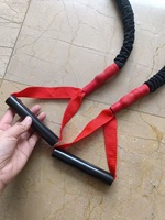 Kit de bandes de niveau de résistance légère Bandes d'exercice élastiques 4x9x1200MM avec poignées et manchons, tube de résistance de fitness avec manchons