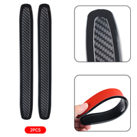 Protection de pare-chocs de voiture de luxe, motif en fibre de carbone, noir, anti-collision et anti-rayures, barre de protection pour l'extérieur avant et arrière