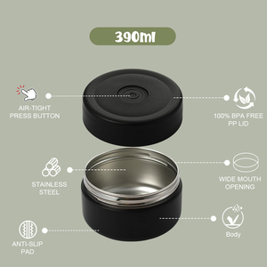 Everich 390nl Custom Ice Cream Food Jar Stainless Steel <strong>Double</strong> <strong>Wall</strong> Kids Food Container LGFB Insulated Lunch <strong>Box</strong> - Product Image 4