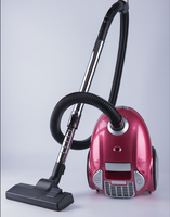 Aspirateur à canister léger, forte aspiration 18Kpa, grande capacité 2L avec sac collecteur de poussière pour sols durs et tapis à la maison