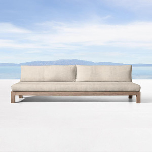 Ensemble de salon de jardin en teck pour villa, canapé d'extérieur modulable, idéal pour hôtel - Vente chaude - Product Image 2