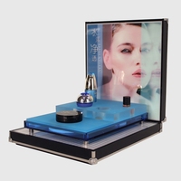 Étagère de présentation de maquillage cosmétique en acrylique moderne personnalisée APEX avec surface polie pour comptoir