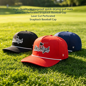 Fabricant OEM ODM – Casquettes de baseball unisexes 5 panneaux imperméables de haute qualité, personnalisables avec logo PVC découpé au laser, pour entreprise - Product Image 1