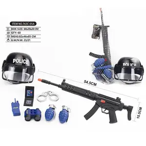 Hot Sales Wholesale role playing game brinquedos-policial play set com arma de som, estourar cap, vestuário protetor
