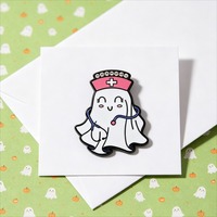 Broche d'Halloween en alliage de zinc, motif fantôme et citrouille, émaillée, pour vêtements, sacs, décoration, cadeau de fête, accessoire