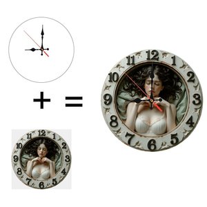 Round Wooden <b>Wall</b> <b>Clock</b> 25x25Cm Silent Quartz Fashion Home Decor <b>Bedroom</b> Background <b>Clock</b> - Product Image 5