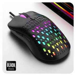 Một con chuột chơi game sáu nút có dây bán chạy với các lỗ phát sáng, mát mẻ và thiết kế có dây - Product Image 4