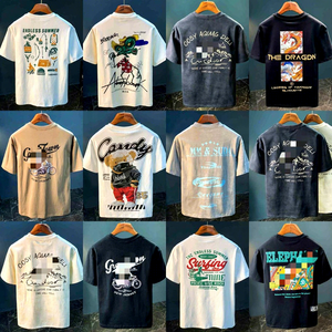 T-shirt da uomo a maniche corte con stampa di design di alta gamma in stile americano, nuova maglietta casual a vestibilità ampia. - Product Image 6