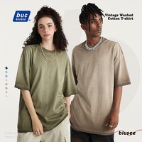 T-shirt en coton 100% de haute qualité, lavé à l'acide, 255 g/m², surdimensionné, personnalisable, pour hommes, vente en gros