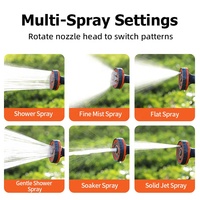 Tuyau d'arrosage enroulable auto-rétractable durable avec buse de pulvérisation 6 voies pour le lavage de voiture