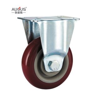 Mittelgroße Lenkrollen 3/4/5 Zoll PU/PVC mit Eisenplatte für Möbel und Transportwagen - Product Image 2