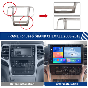 Marco de salpicadero de Radio de coche Meihua para Jeep <span class=keywords><strong>Grand</strong></span> <span class=keywords><strong>Cherokee</strong></span> 2008-2013 que incluye arnés de cable de cableado - Product Image 2