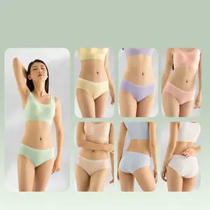 New Process Morandi Color Jacquard Cotton Antibacterial Women's Underwear Disposable Portable Skin-friendly Women's Briefs