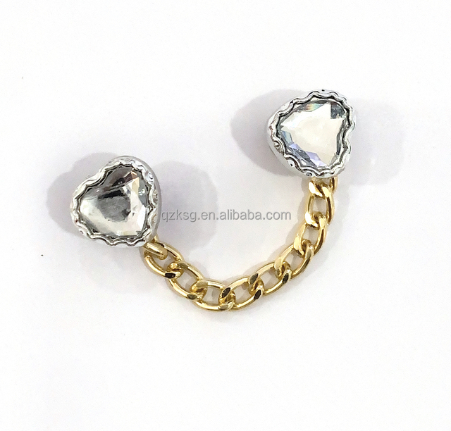 2024 KSG New Wholesale Shoe Chains Charms Shoe Decoration Accessories Bling Rhinestone Metal Pearl for Clog Shoe Charms Chain