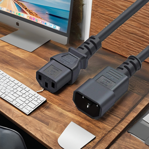 สายต่อปลั๊กไฟฟ้าคุณภาพสูงแบบกำหนดเอง IEC C13 ถึง C14 ชาย-หญิง ความยาว 0.5 เมตร สำหรับเครื่องใช้ไฟฟ้าภายในบ้าน - Product Image 2