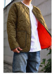 Giacca europea e americana per il tempo libero amekaji <span class=keywords><strong>senza</strong></span> colletto <span class=keywords><strong>cappotto</strong></span> imbottito in cotone versatile <span class=keywords><strong>cappotto</strong></span> di abbigliamento da lavoro funzionale alla moda retrò - Product Image 3