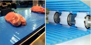 Blauwe Pu Food Grade Gemakkelijk Schoon Transportband Voor Zeevoedselverwerking - Product Image 5